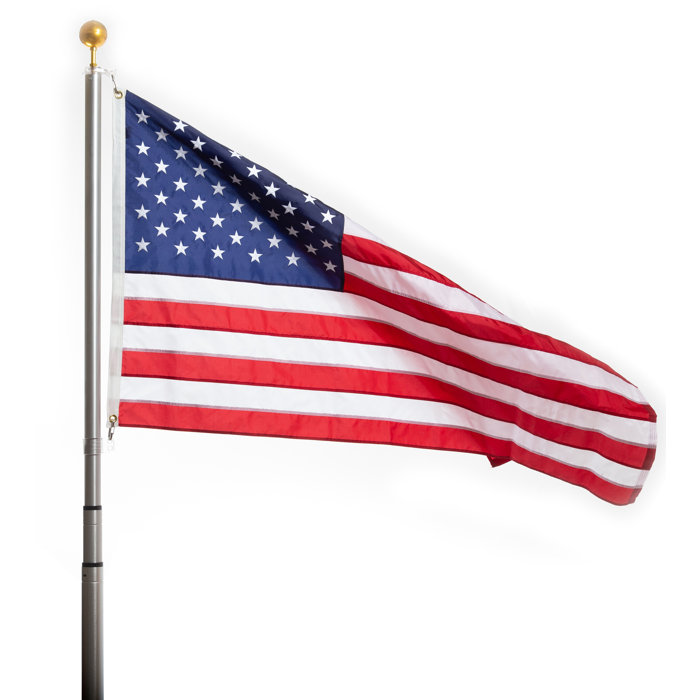 Arlmont & Co. Naugatuck Adjustable Telescoping Flagpole & Reviews Wayfair